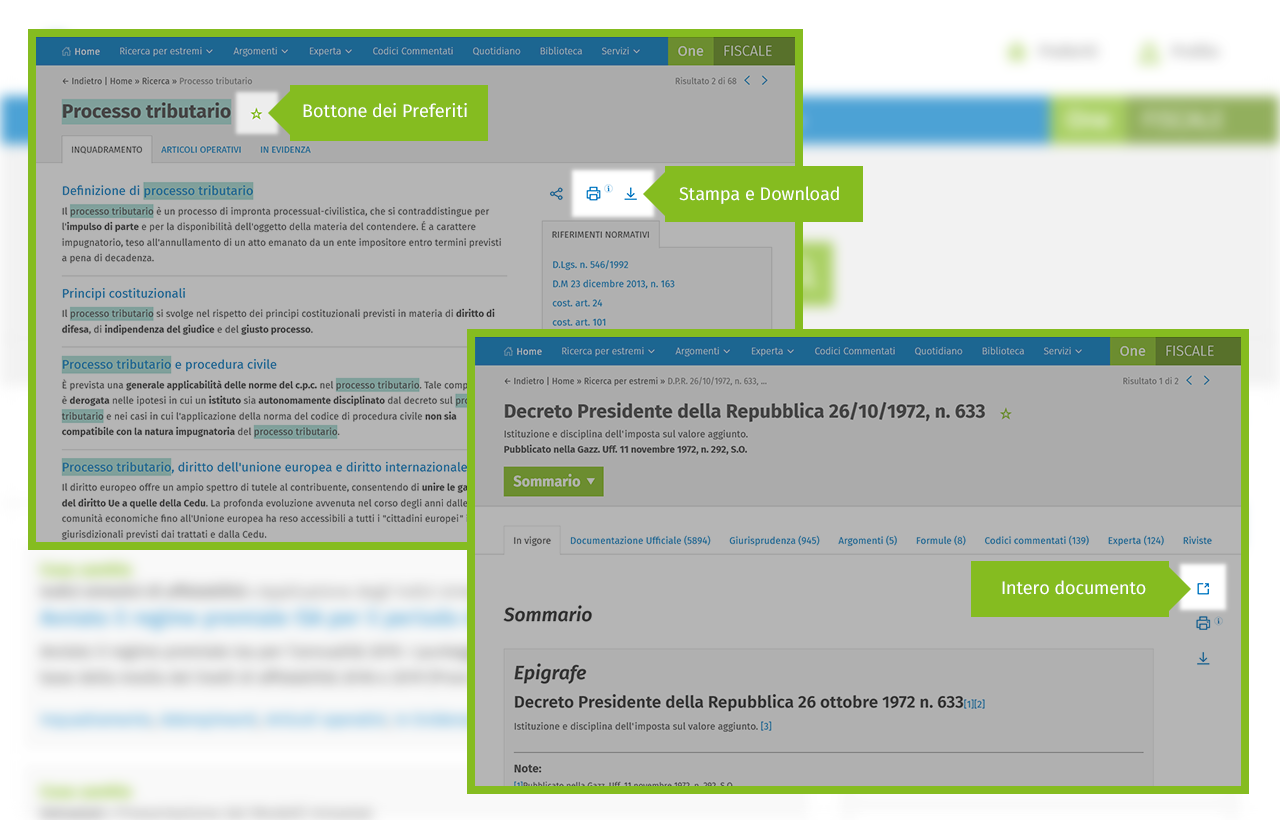 funzionalità documenti